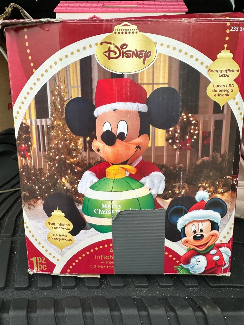 Disney Mickey Mouse Holiday Inflatable - Red, Black, Green - Picture 1 of 1